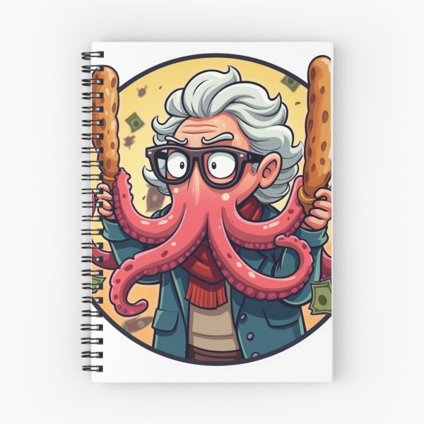 Item preview, Grandma Octopus Robbing a Bank with Baguettes – Viral Drop 2025 designed and sold by Imaginarium of Chaos falcon88 .