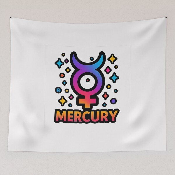 Item preview, Mercury • Psychedelic Astral Symbol designed and sold by sifo2024.