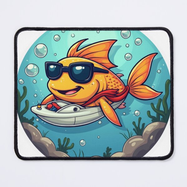 Item preview, Fish King with Sunglasses Riding a Bubble-Limo – Viral Drop 2025 designed and sold by Imaginarium of Chaos falcon88 .