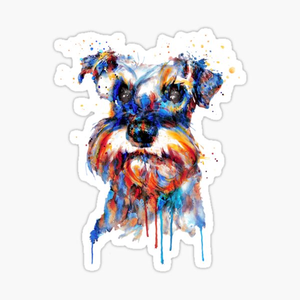 Item preview, Watercolor Schnauzer Face designed and sold by caracatita75.
