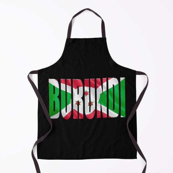 Item preview, The word Burundi with an overlay of a facsimile of the Burundi flag. designed and sold by funkyworm.