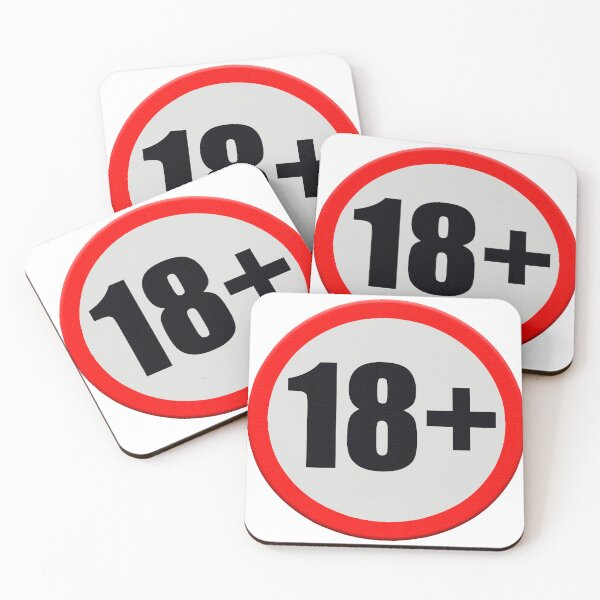 Item preview, Road sign with the text 18+ designed and sold by funkyworm.