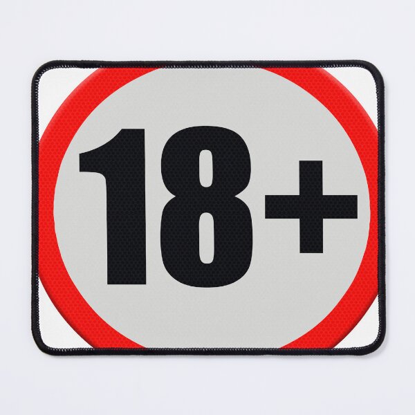 Item preview, Road sign with the text 18+ designed and sold by funkyworm.