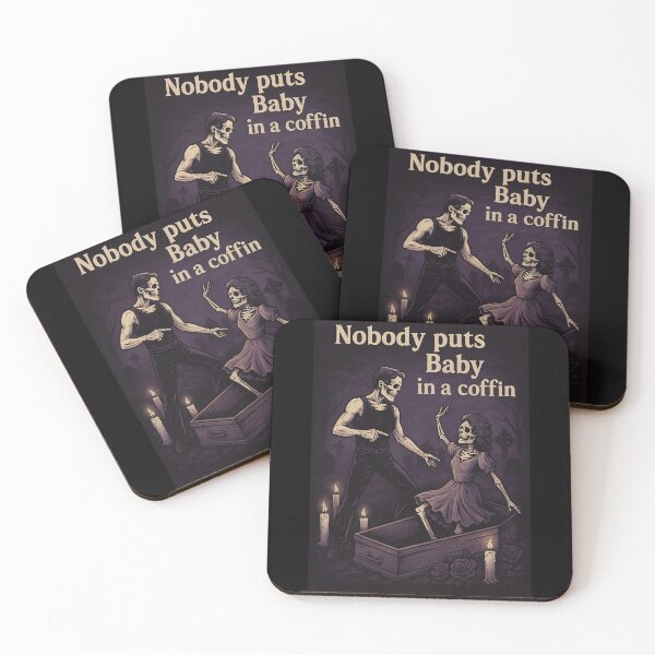 Item preview, Nobody Puts Baby in a Coffin – Gothic Dance Skeleton Art designed and sold by The Sandy Design Store.