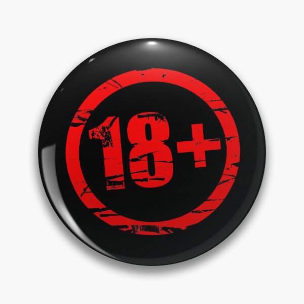 Item preview, Red rubber stamp effect with the text 18+. designed and sold by funkyworm.