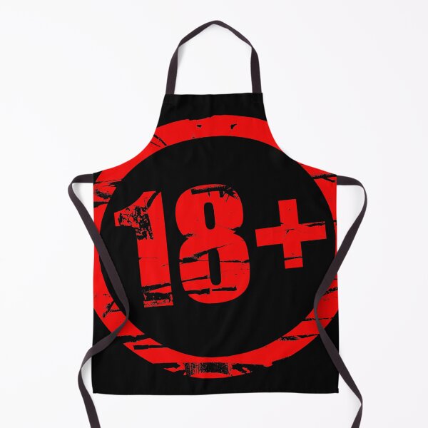 Item preview, Red rubber stamp effect with the text 18+. designed and sold by funkyworm.
