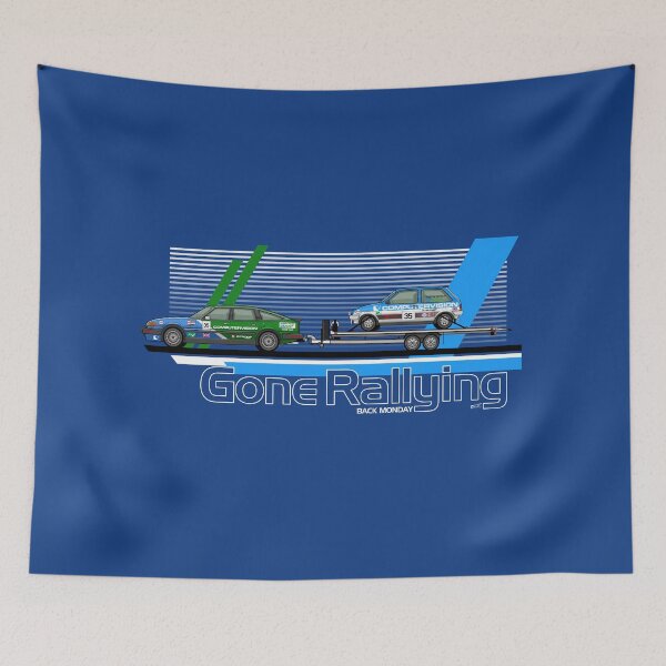 Item preview, Gone Rallying, Back Monday - Rover SD1 & MG Metro 80's rally cars designed and sold by RJWautographics.