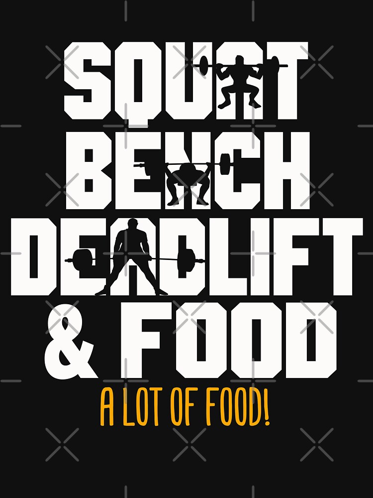 Squat Bench Deadlift and Food Powerlifting Workout by ginzburgpress