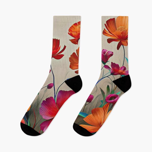 Item preview, Digital illustration of brightly colored vibrant flowers. designed and sold by fotoryum.