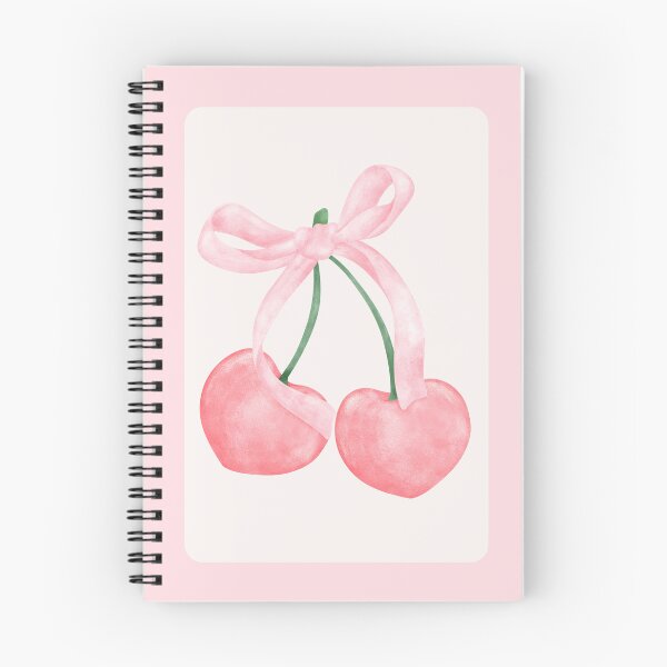 Aperçu de l'œuvre Cerises sucrées avec ruban rose – Imprimé kawaii créée et vendue par TurtleDream.