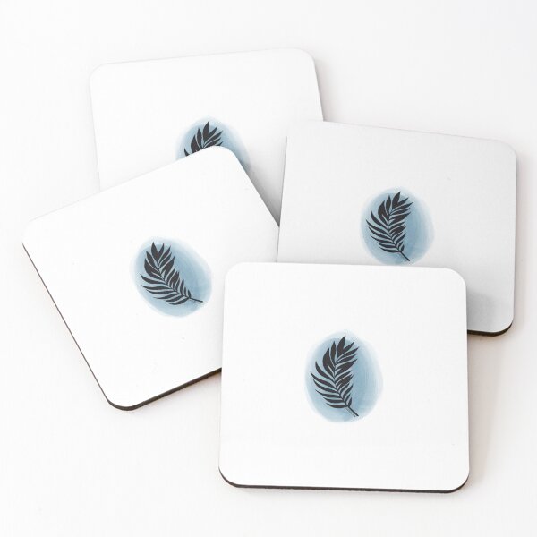 Item preview, Palm Leaf – Minimalist Illustration with Blue Watercolor designed and sold by MH-Studio.