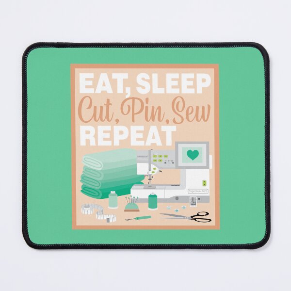 Item preview, Eat Sleep Repeat General Sewing - Embroidery Machine - GREEN designed and sold by StellarFX.