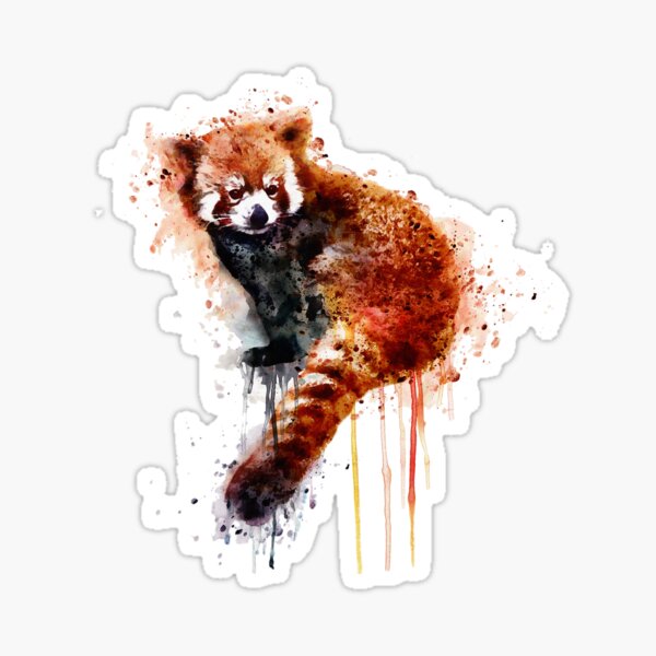 Vista previa del artículo con la obra «Adorable panda rojo en acuarela», diseñado y vendido por caracatita75.