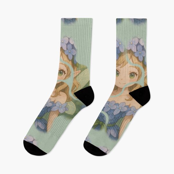 Item preview, Hydrangea Fairy Puzzle – Whimsical Nature Spirit Illustration designed and sold by Nadia-joy.