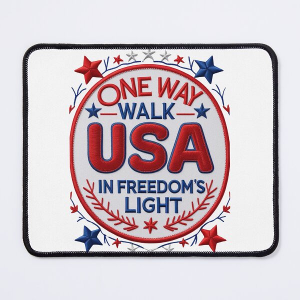 Item preview, One Way USA Freedom Embroidered Patch Design designed and sold by ArtDesignTp.