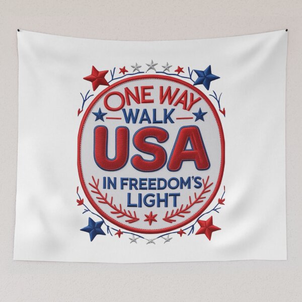 Item preview, One Way USA Freedom Embroidered Patch Design designed and sold by ArtDesignTp.
