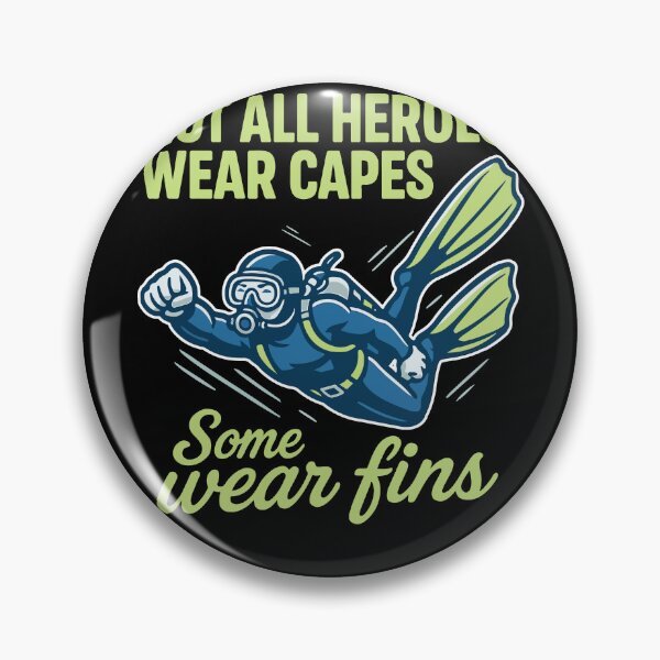 Item preview, Not All Heroes Wear Capes Diver designed and sold by LuminOrb.