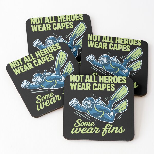 Item preview, Not All Heroes Wear Capes Diver designed and sold by LuminOrb.