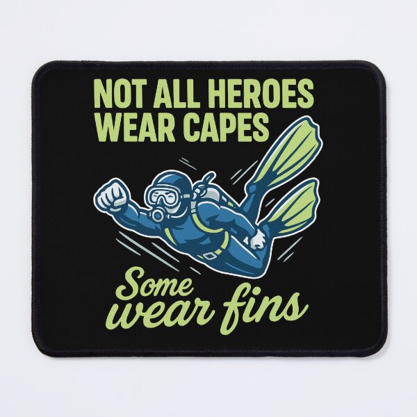 Item preview, Not All Heroes Wear Capes Diver designed and sold by LuminOrb.