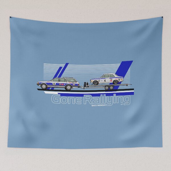 Item preview, Gone Rallying, Back Monday - Ford Granada mk2 and mk1 Escort 80's rally cars designed and sold by RJWautographics.