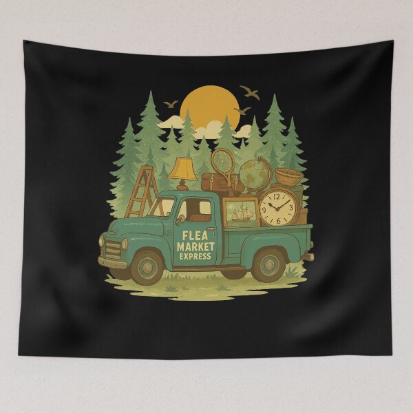Item preview, Flea Market Express Retro Vintage designed and sold by LuminOrb.