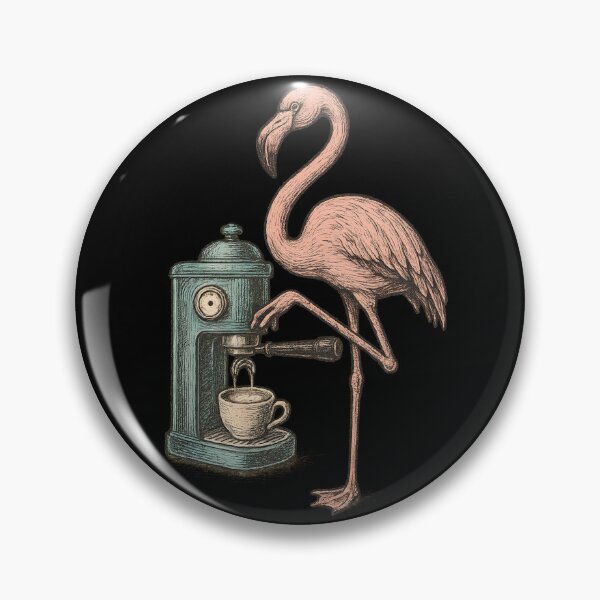 Item preview, Pink Flamingo Barista. Funny Cool. designed and sold by Shoot-The-Moon.