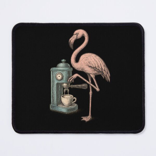 Item preview, Pink Flamingo Barista. Funny Cool. designed and sold by Shoot-The-Moon.