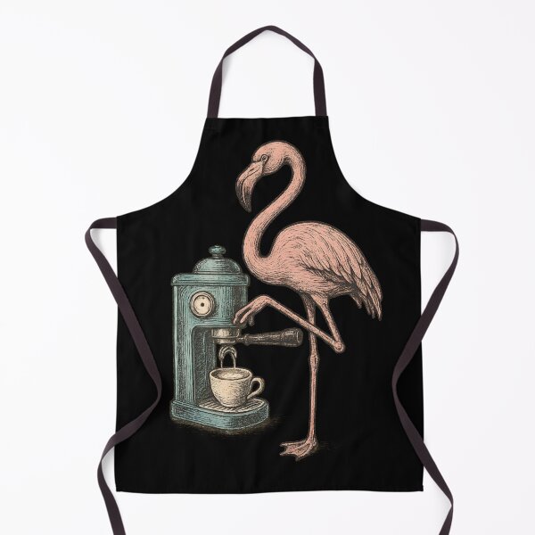 Item preview, Pink Flamingo Barista. Funny Cool. designed and sold by Shoot-The-Moon.