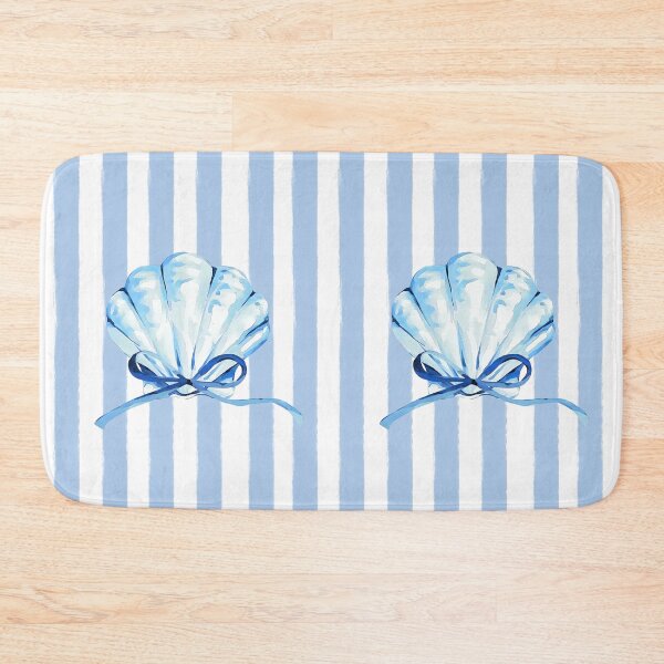 Item preview, Cute Blue Seashell with Bow | Coastal Beach Aesthetic Design designed and sold by Ela-graphicwiz.