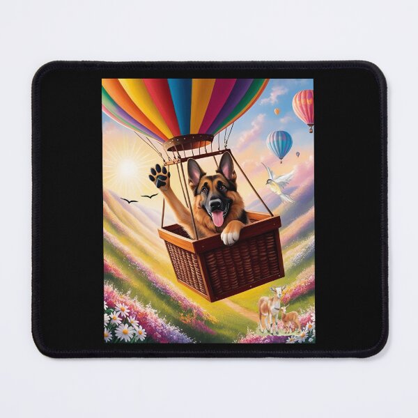 Item preview, Flying German Shepherd Dog Colorful Hot Air Balloon designed and sold by namaste369.