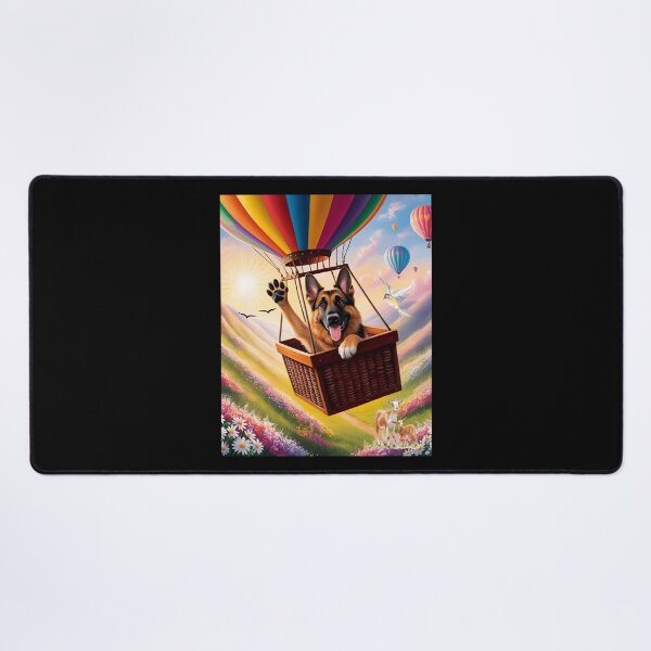Item preview, Flying German Shepherd Dog Colorful Hot Air Balloon designed and sold by namaste369.