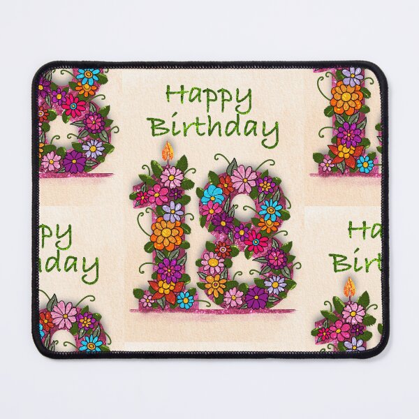 Item preview, Happy Birthday 18th designed and sold by Shimmersnap.