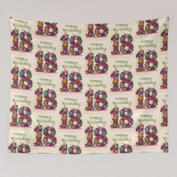 Item preview, Happy Birthday 18th designed and sold by Shimmersnap.