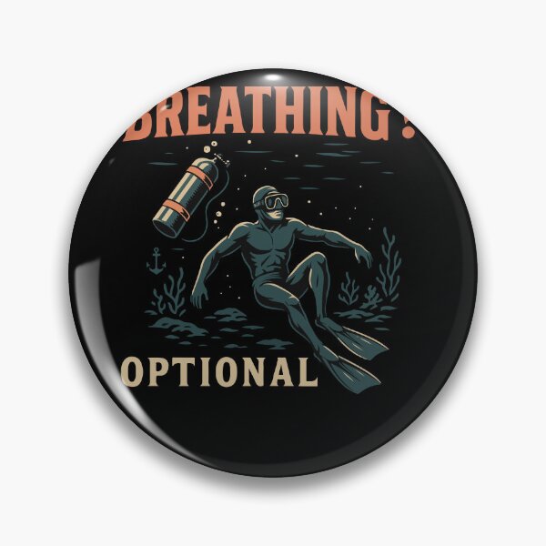 Item preview, Breathing Optional Diver Ocean Design designed and sold by LuminOrb.