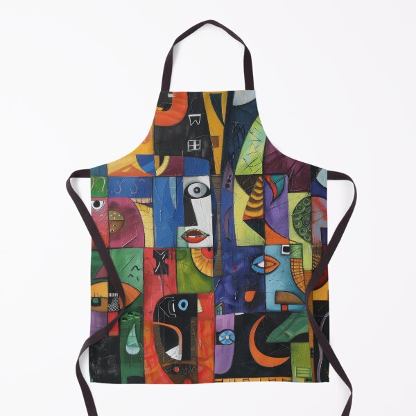 Item preview, A riot of colors – abstract faces designed and sold by CosmicGlyph.