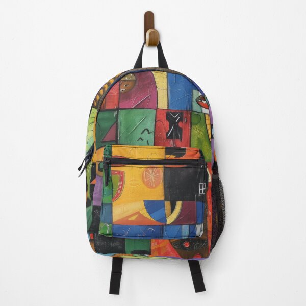 Item preview, A riot of colors – abstract faces designed and sold by CosmicGlyph.