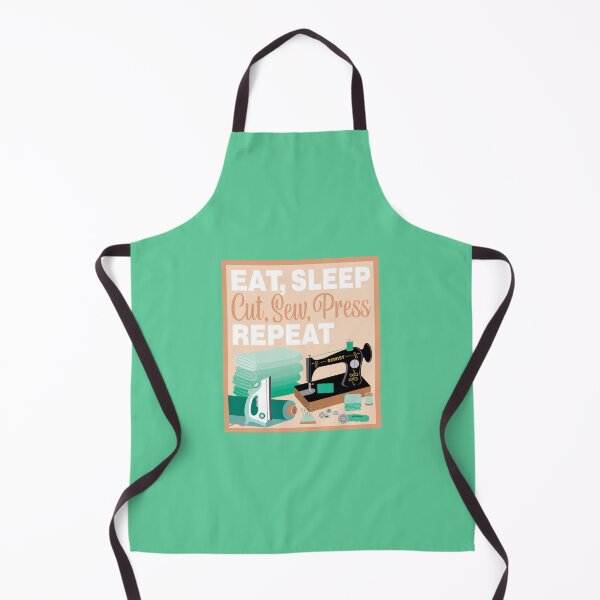 Item preview, Eat Sleep Repeat Quilting - Old Machine - GREEN designed and sold by StellarFX.