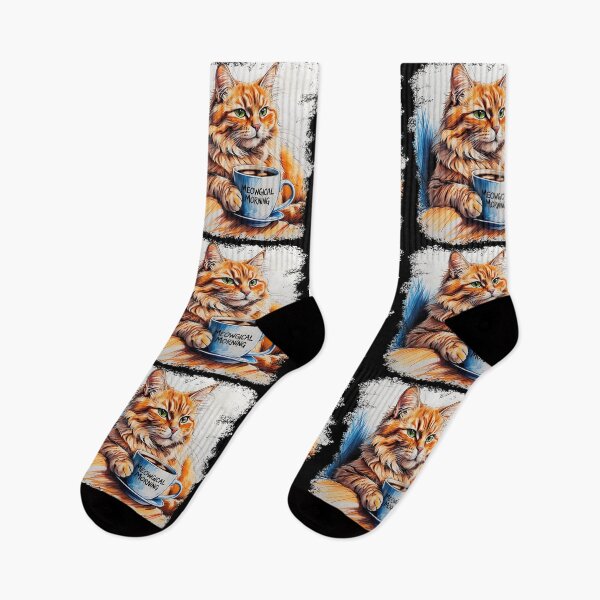 Item preview, Meowgical Morning with Cat and Coffee designed and sold by TestudoDesign.