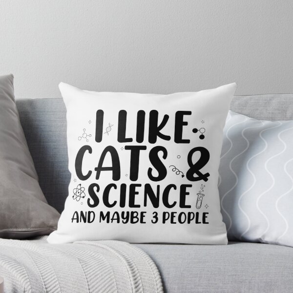 Item preview, I Like Cats, Science, and Maybe 3 People | Funny STEM Cat Lover Design designed and sold by StemMerch247.