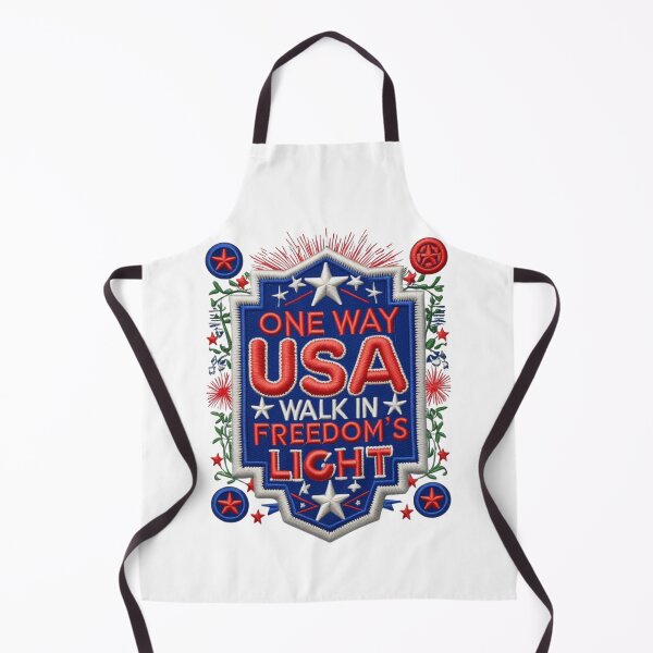 Item preview, One Way USA Walk in Freedom's Light Embroidered Patch designed and sold by ArtDesignTp.