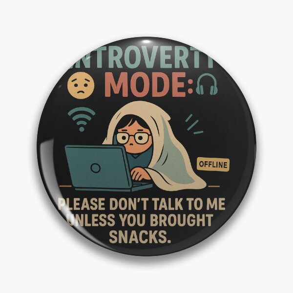 Item preview, Introvert Mode Activated – Funny Lazy Meme T-Shirt designed and sold by Vexo P.