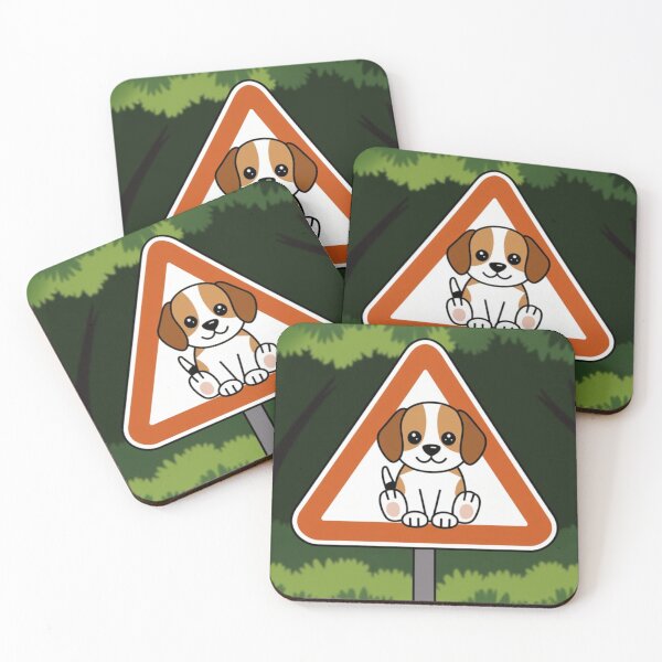 Item preview, Beagle Warning Sign  designed and sold by NeatThingLover.