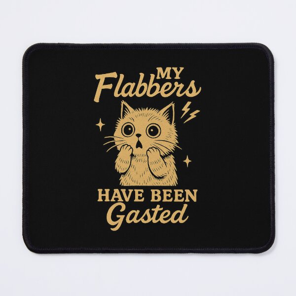 Item preview, My Flabbers Have Been Gasted , Vintage Retro Funny Cat  designed and sold by queenzoid.