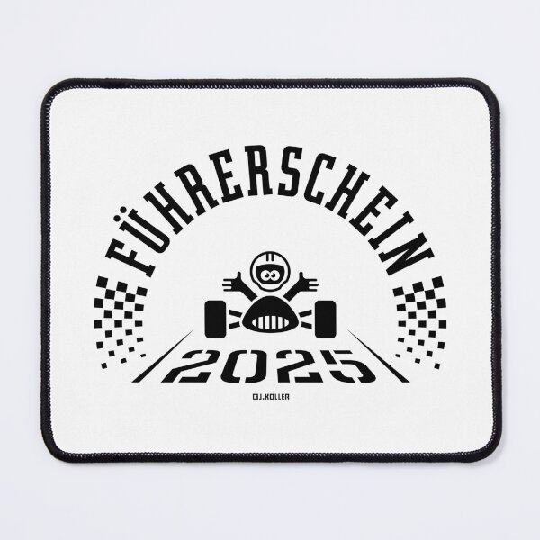 Item preview, Driving license 2025 (novice driver / finish line / black) designed and sold by Roderix.