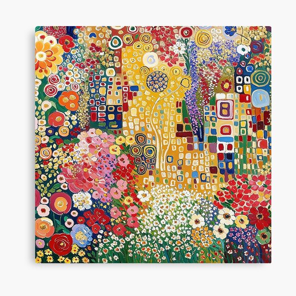 Aperçu de l'œuvre Fleurs de Gustav Klimt créée et vendue par maniacfitness.