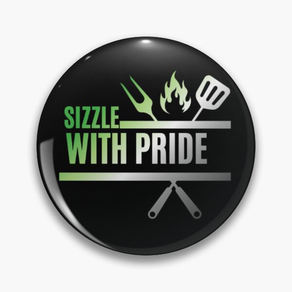 Item preview, Sizzle With Pride, Aromantic pride flag graphic, BBQ Rainbow Graphic, BBQ, Outdoors, Summer, Party, LGBTQ, BBQ Grill, BBQ Foodie, Funny BBQ Slogan, Funny, Humor, designed and sold by PrideBeProud.