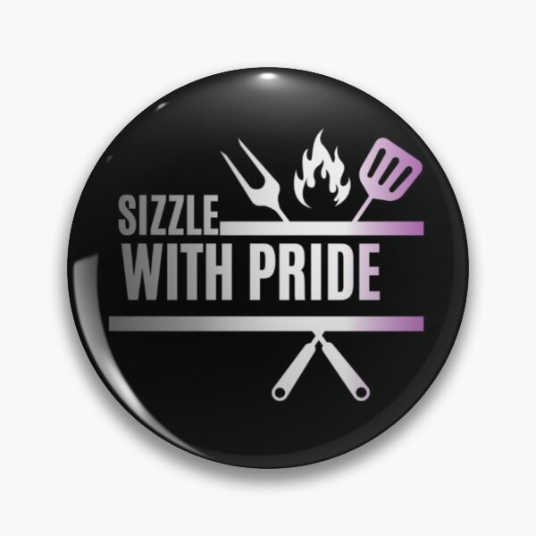 Item preview, Sizzle With Pride, Asexual pride flag graphic, BBQ Rainbow Graphic, BBQ, Outdoors, Summer, Party, LGBTQ, BBQ Grill, BBQ Foodie, Funny BBQ Slogan, Funny, Humor, designed and sold by PrideBeProud.