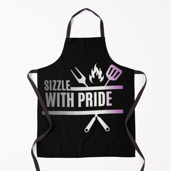 Item preview, Sizzle With Pride, Asexual pride flag graphic, BBQ Rainbow Graphic, BBQ, Outdoors, Summer, Party, LGBTQ, BBQ Grill, BBQ Foodie, Funny BBQ Slogan, Funny, Humor, designed and sold by PrideBeProud.