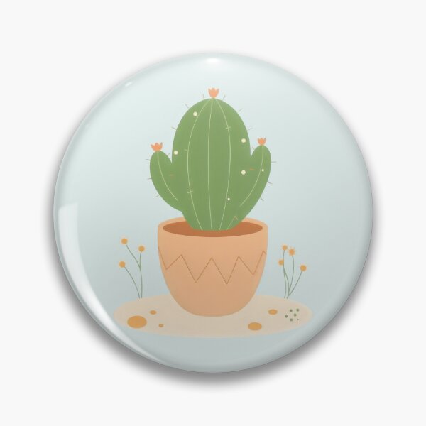Item preview, Minimalist Cactus in Decorative Pot designed and sold by NaughtyMeow.