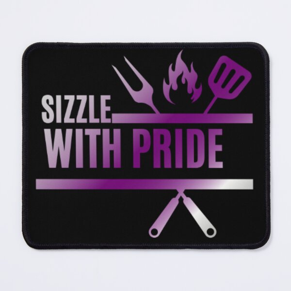 Item preview, Sizzle With Pride, Demisexual pride flag graphic, BBQ Rainbow Graphic, BBQ, Outdoors, Summer, Party, LGBTQ, BBQ Grill, BBQ Foodie, Funny BBQ Slogan, Funny, Humor, designed and sold by PrideBeProud.
